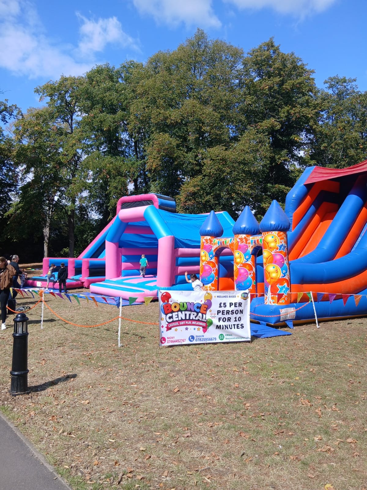 Castle setup on a sunny day
