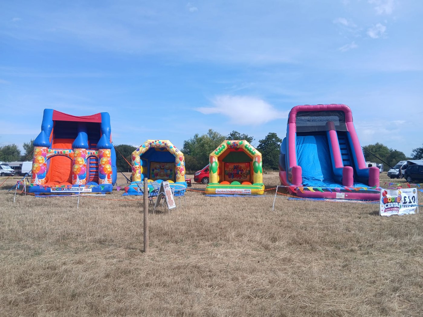 Party inflatables on the field