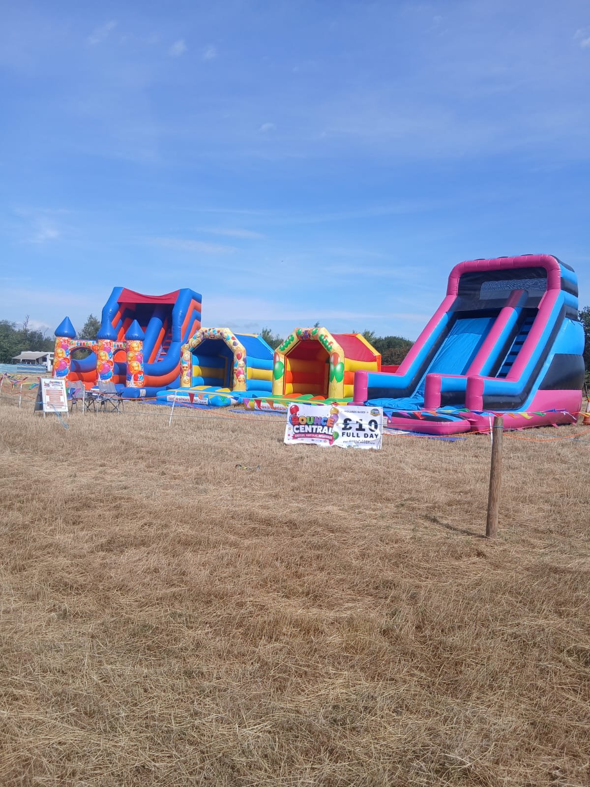 Bouncy castle at a Midlands event