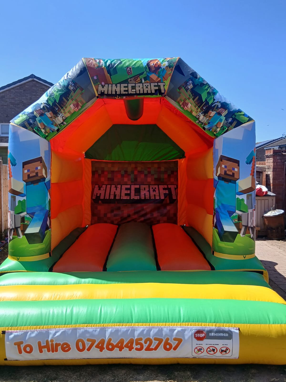 Minecraft bouncy castle, 11x15ft